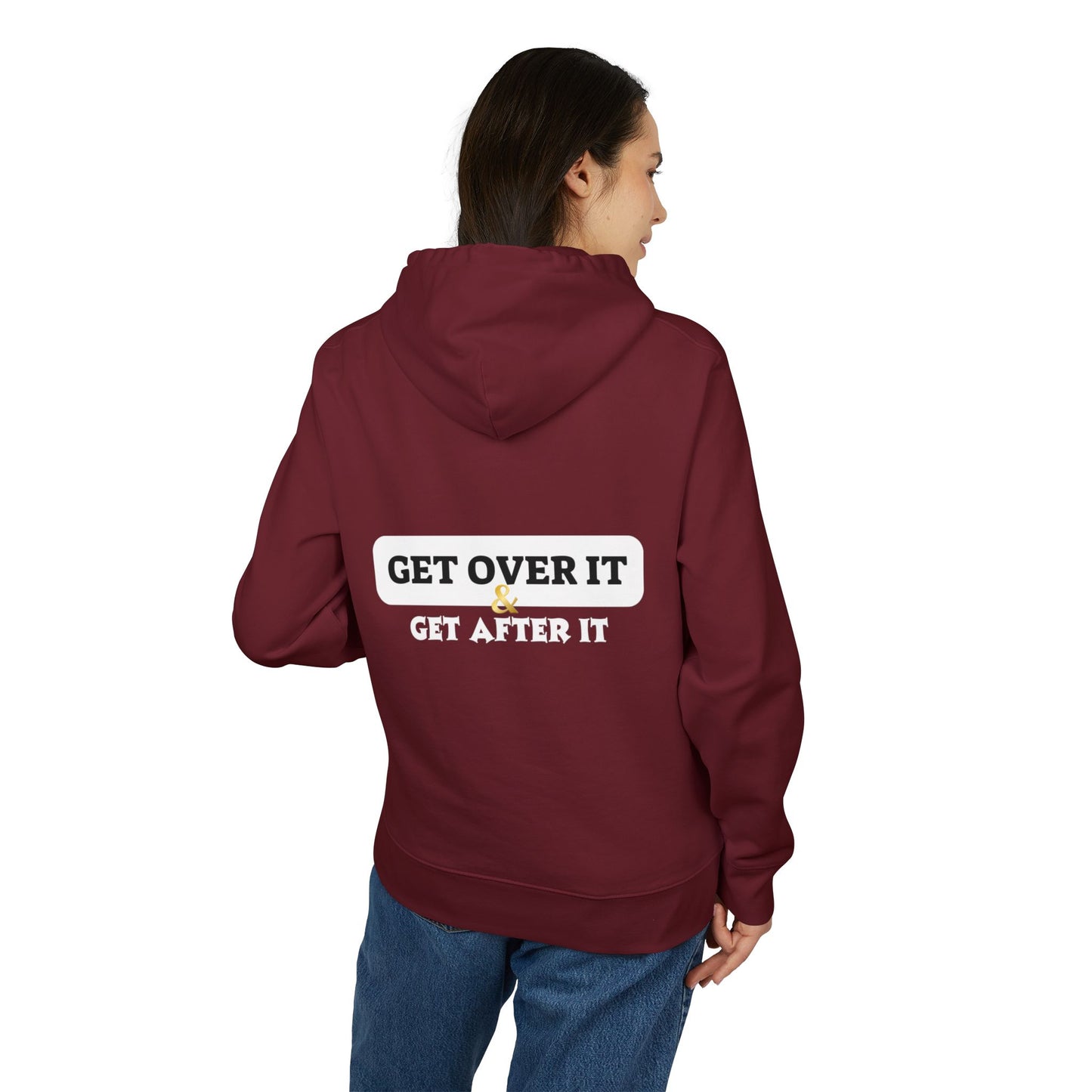 Fitted Hoodie: CY & Get Over It