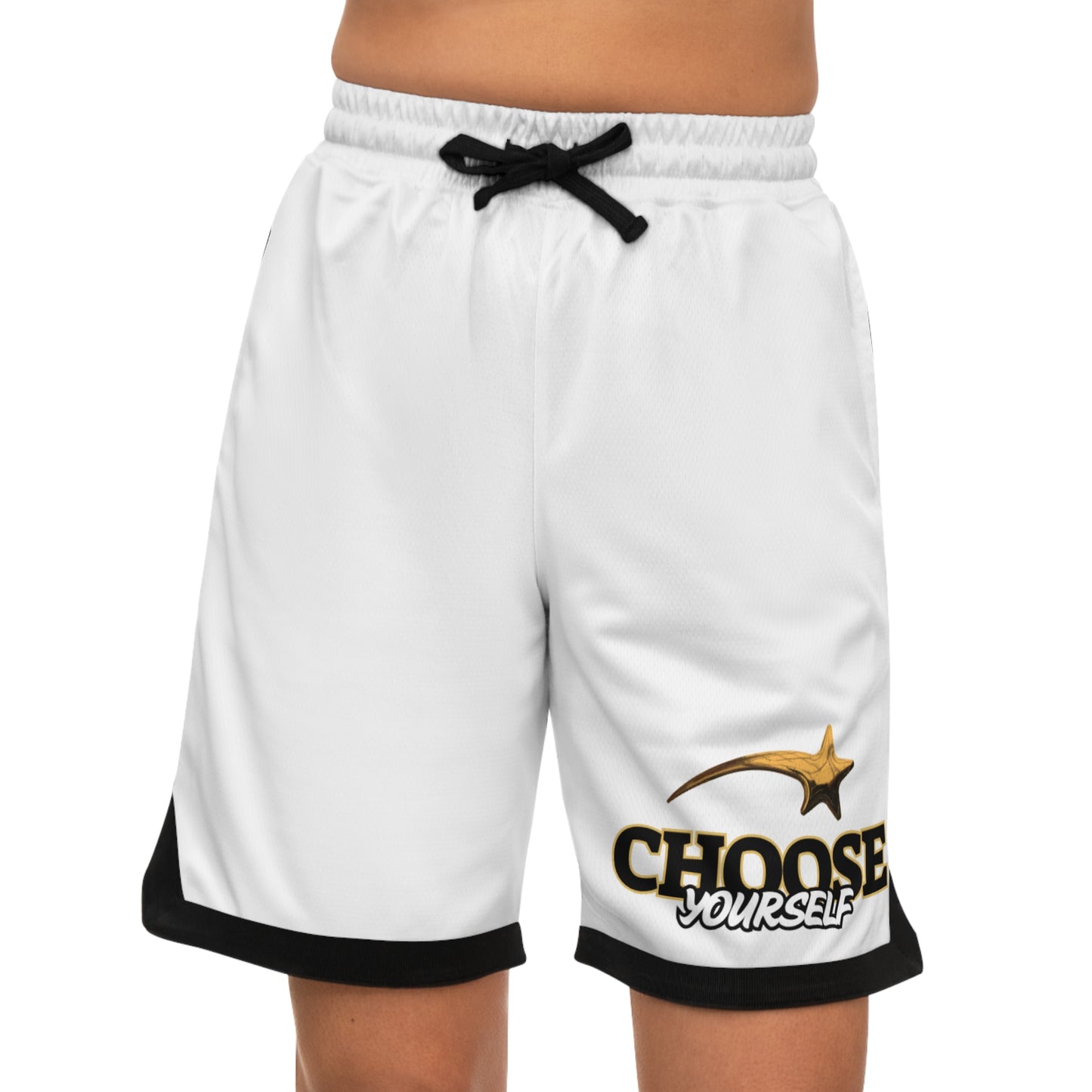 Basketball Shorts, Choose Yourself Ribbed Athletic Shorts, Sporty Activewear, Gym Outfit, Workout Apparel