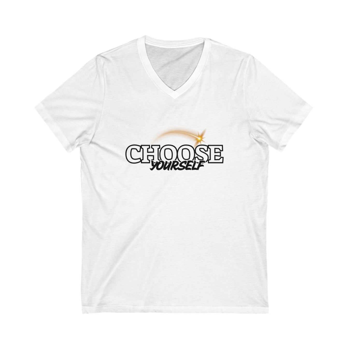 Unisex Jersey Short Sleeve V-Neck Tee