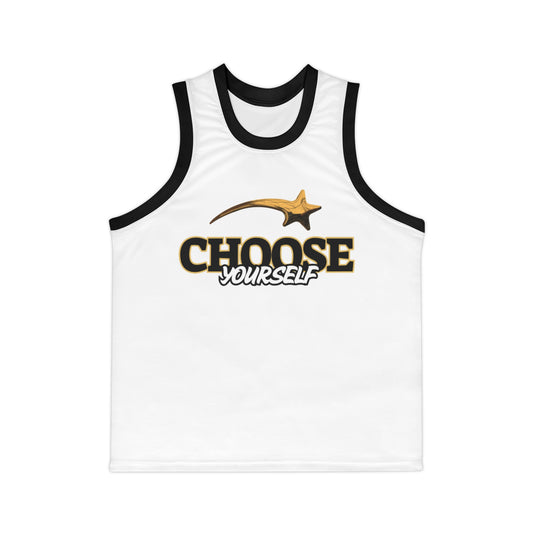 Motivational Unisex Basketball Jersey - Choose Yourself & Get Over It