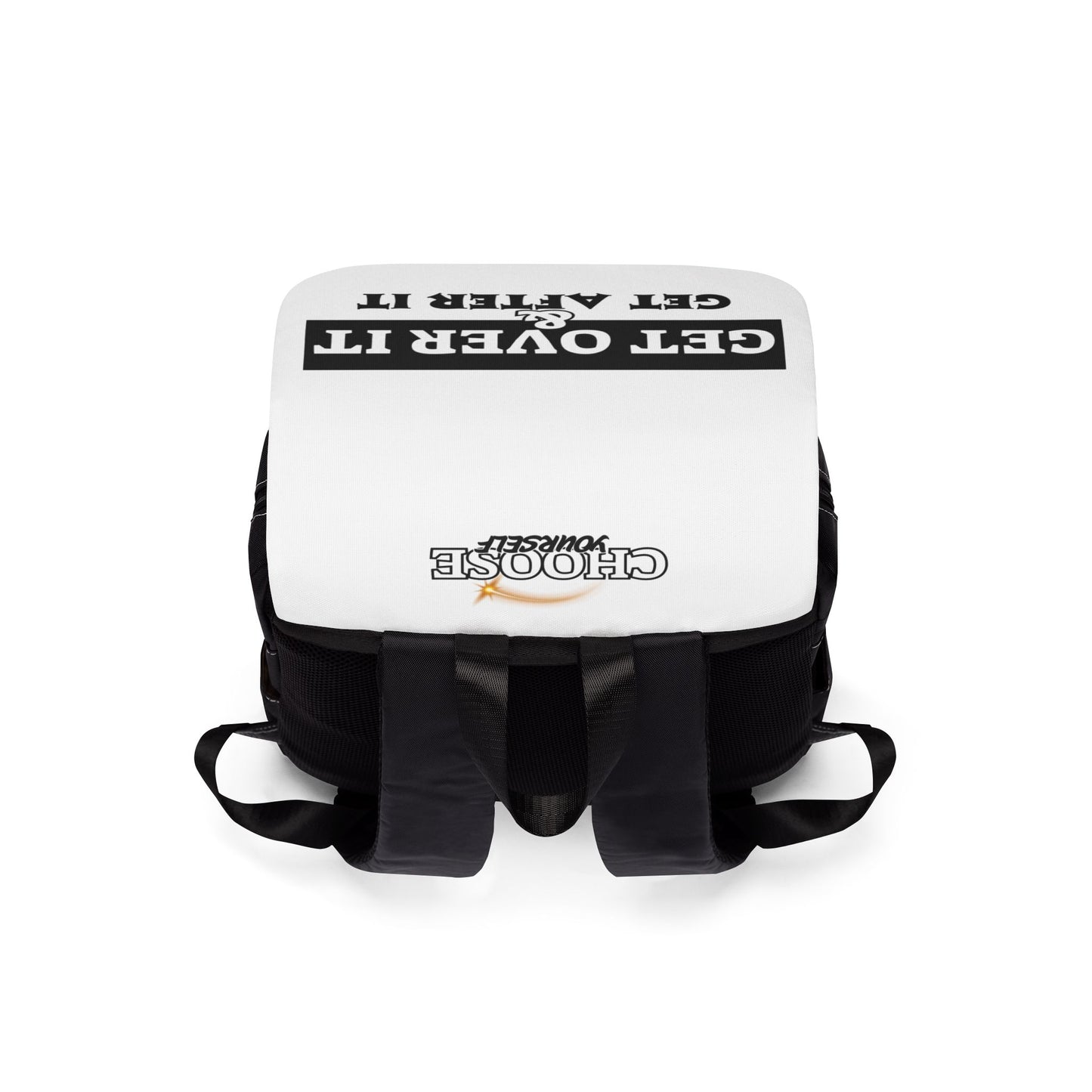 Motivational Unisex Casual Shoulder Backpack - "Get Over It & Get After It"