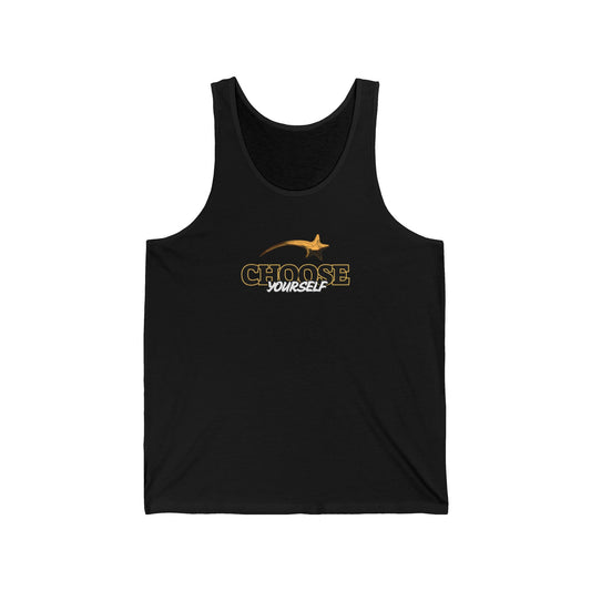 Motivational Unisex Jersey Tank - 'Be Yourself', Workout, Summer Wear, Gift for Friends, Fitness Apparel, Casual Tank Top