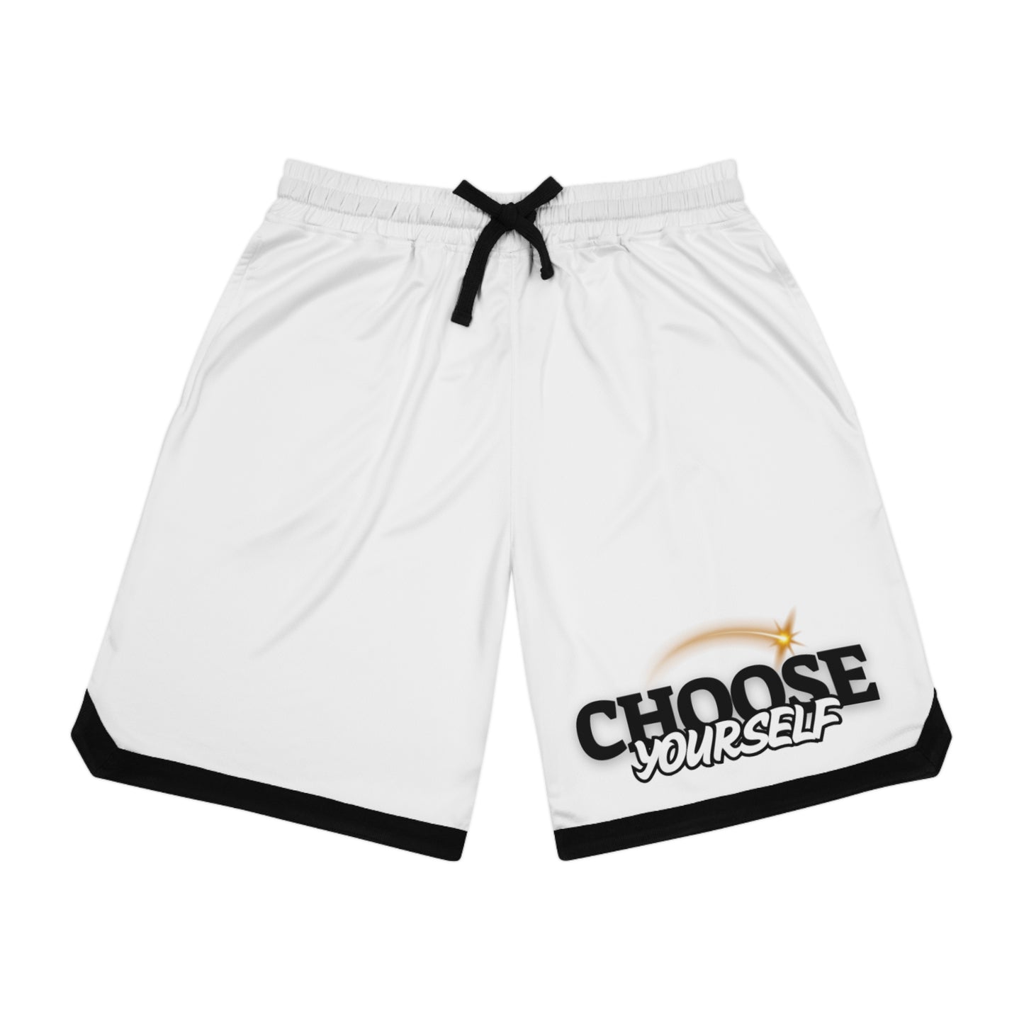 Basketball Shorts, Choose Yourself Ribbed Athletic Shorts, Sporty Activewear, Gym Outfit, Workout Apparel