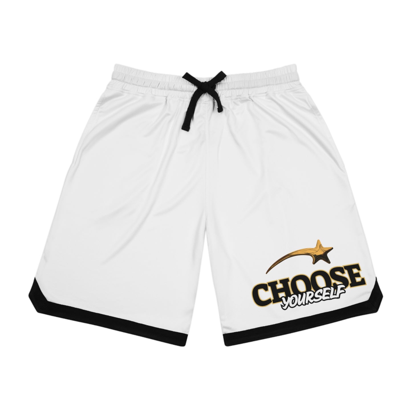 Basketball Shorts, Choose Yourself Ribbed Athletic Shorts, Sporty Activewear, Gym Outfit, Workout Apparel