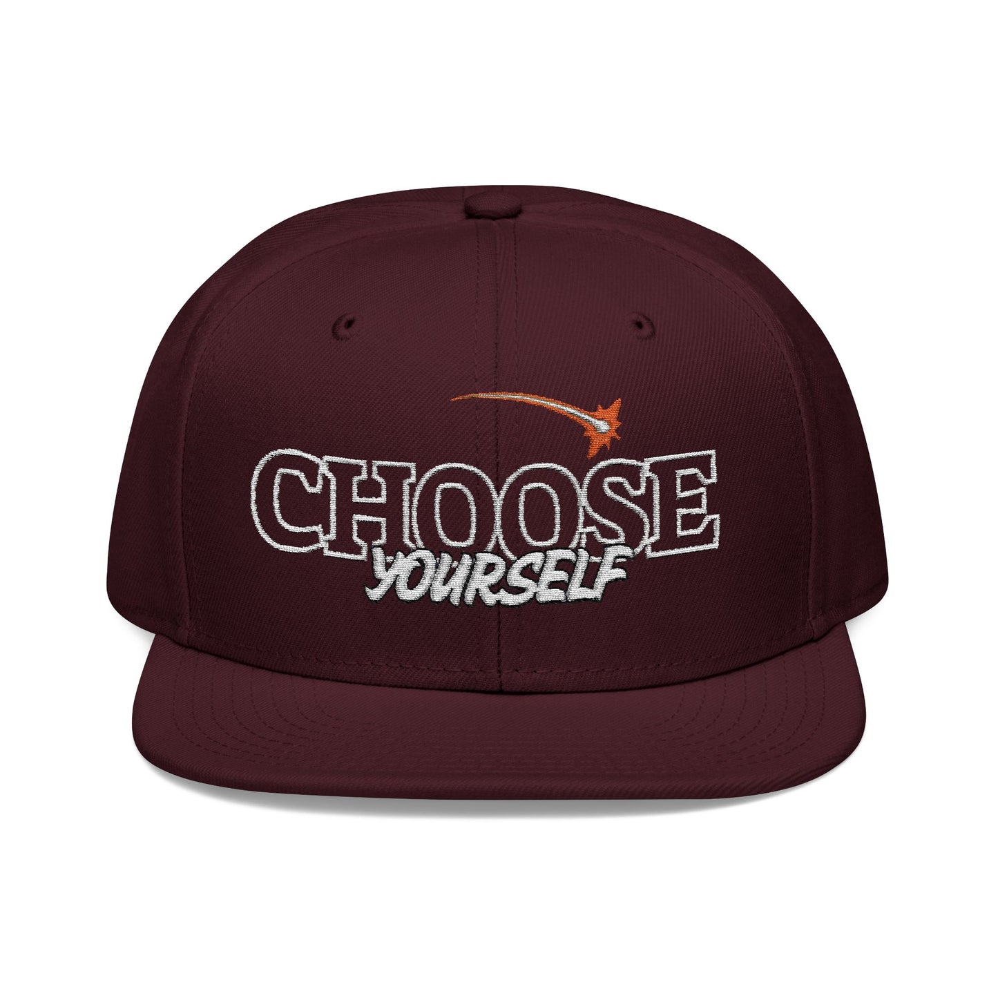 Choose Yourself Embroidered Snapback Hat - Trendy, Adjustable Cap for Everyday Style