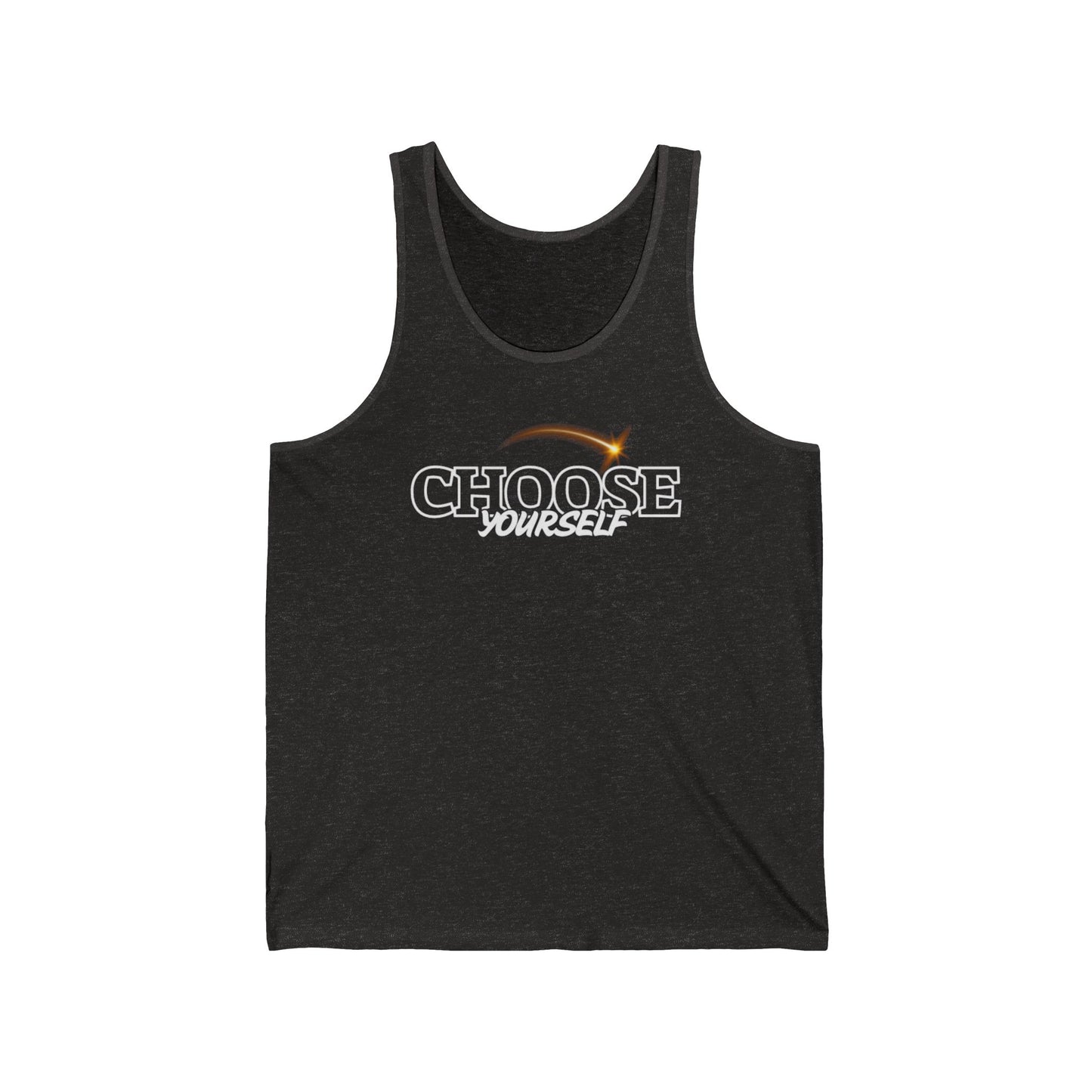 Motivational Unisex Jersey Tank - 'Be Yourself', Workout, Summer Wear, Gift for Friends, Fitness Apparel, Casual Tank Top