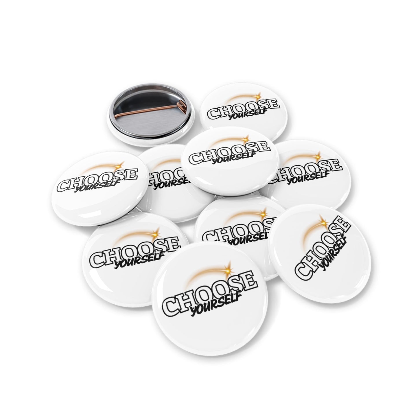 Inspirational Round Pins - Choose Yourself Badge for Motivation & Self-Expression