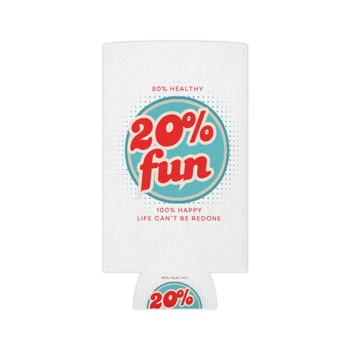 Fun Vibes Can Cooler - 20% Fun, 80% Healthy, Perfect for Parties, Beach Days, Outdoor Events, Gift for Friends