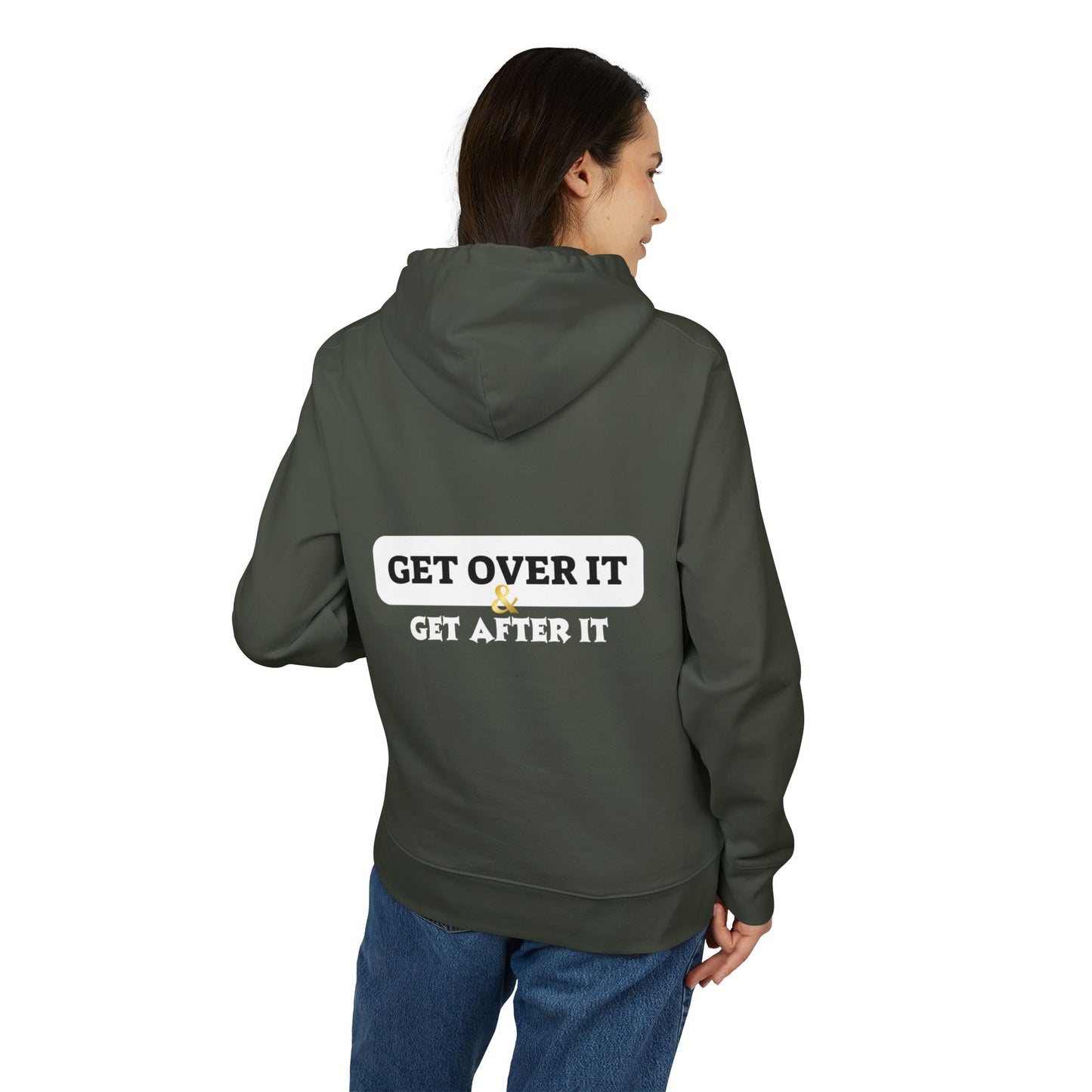 Fitted Hoodie: CY & Get Over It
