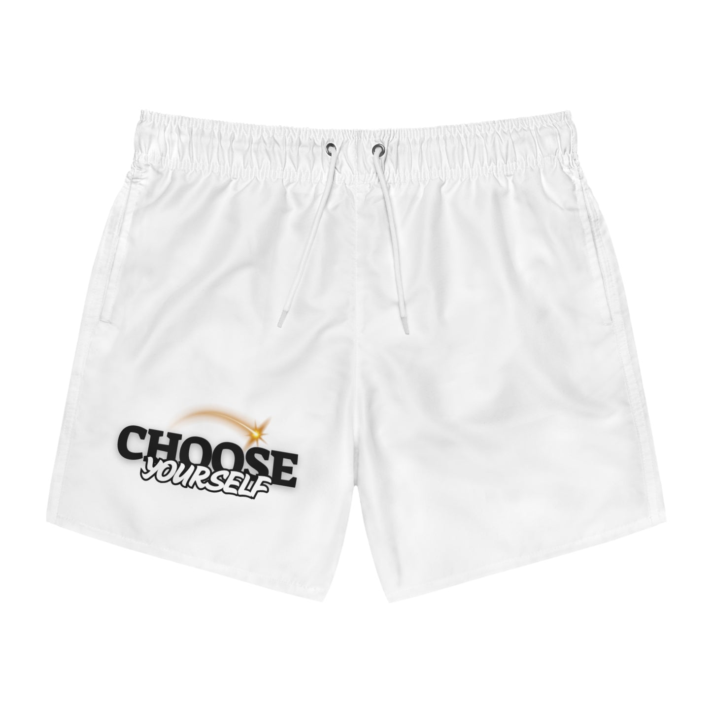 Choose Yourself Swim Trunks, Motivational Beach Shorts for Summer, Gift for Dad, Vacation Wear, Fun Poolside Swimwear