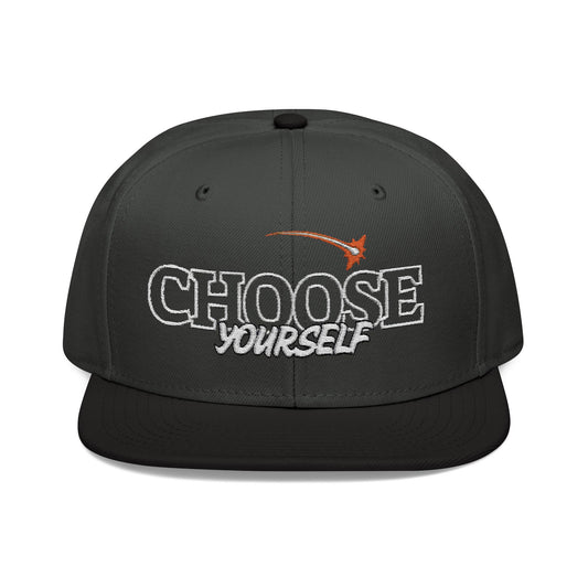 Choose Yourself Embroidered Snapback Hat - Trendy, Adjustable Cap for Everyday Style