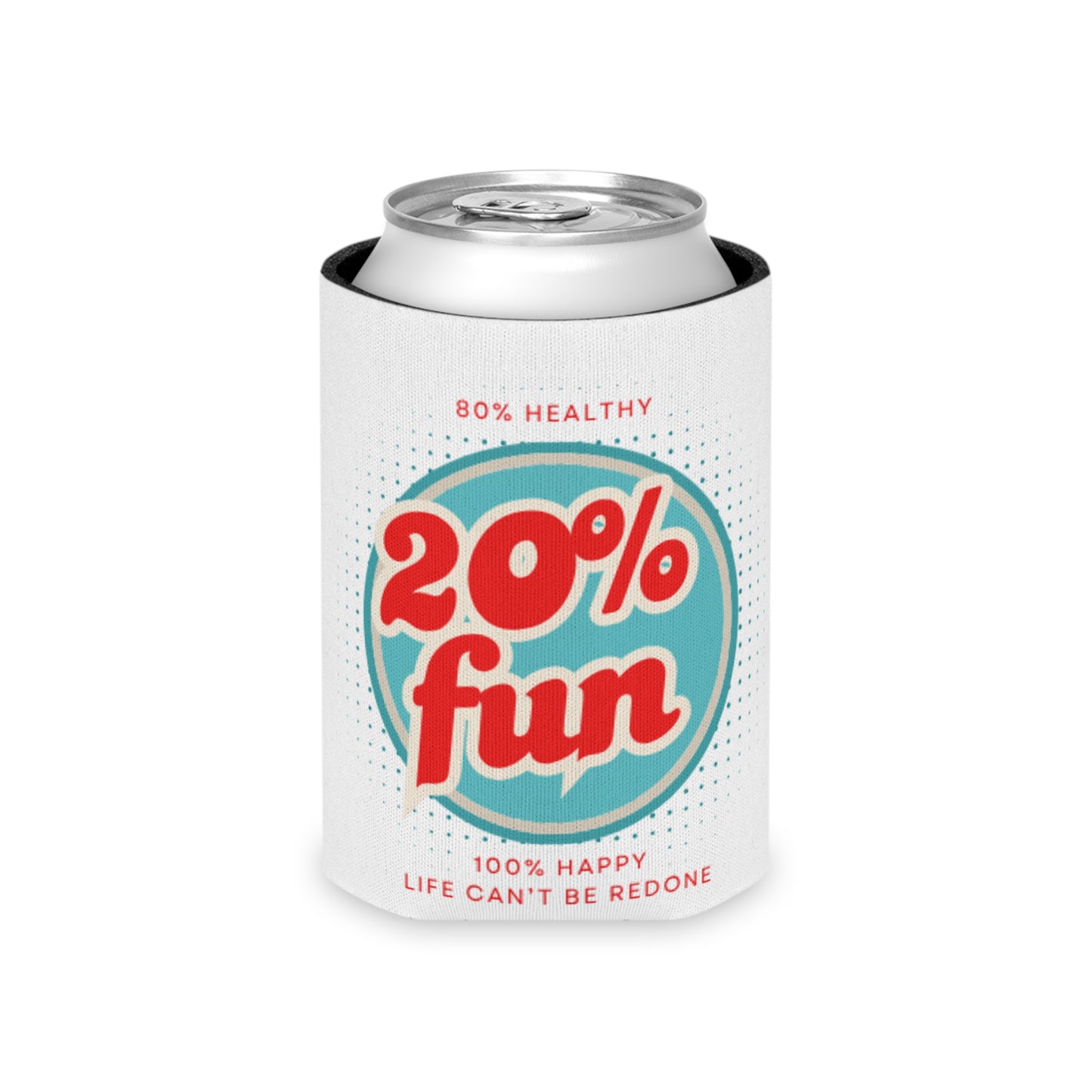 Fun Vibes Can Cooler - 20% Fun, 80% Healthy, Perfect for Parties, Beach Days, Outdoor Events, Gift for Friends