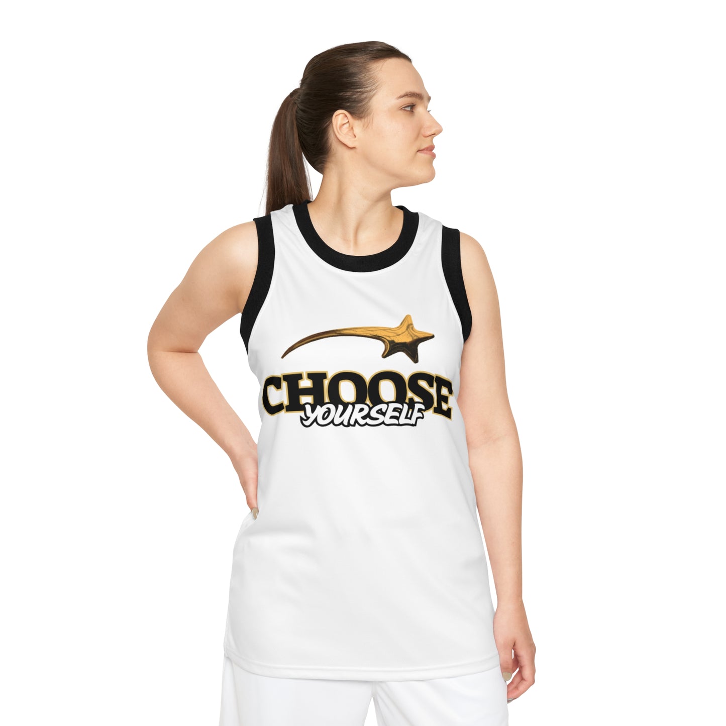 Motivational Unisex Basketball Jersey - Choose Yourself & Get Over It