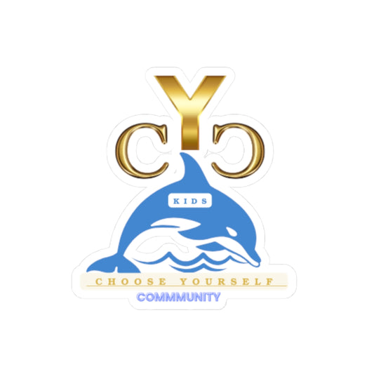 Kids' Inspirational Kiss-Cut Stickers - Dolphin Design, Fun Decor for Laptops, Water Bottles, School Supplies, Party Favors