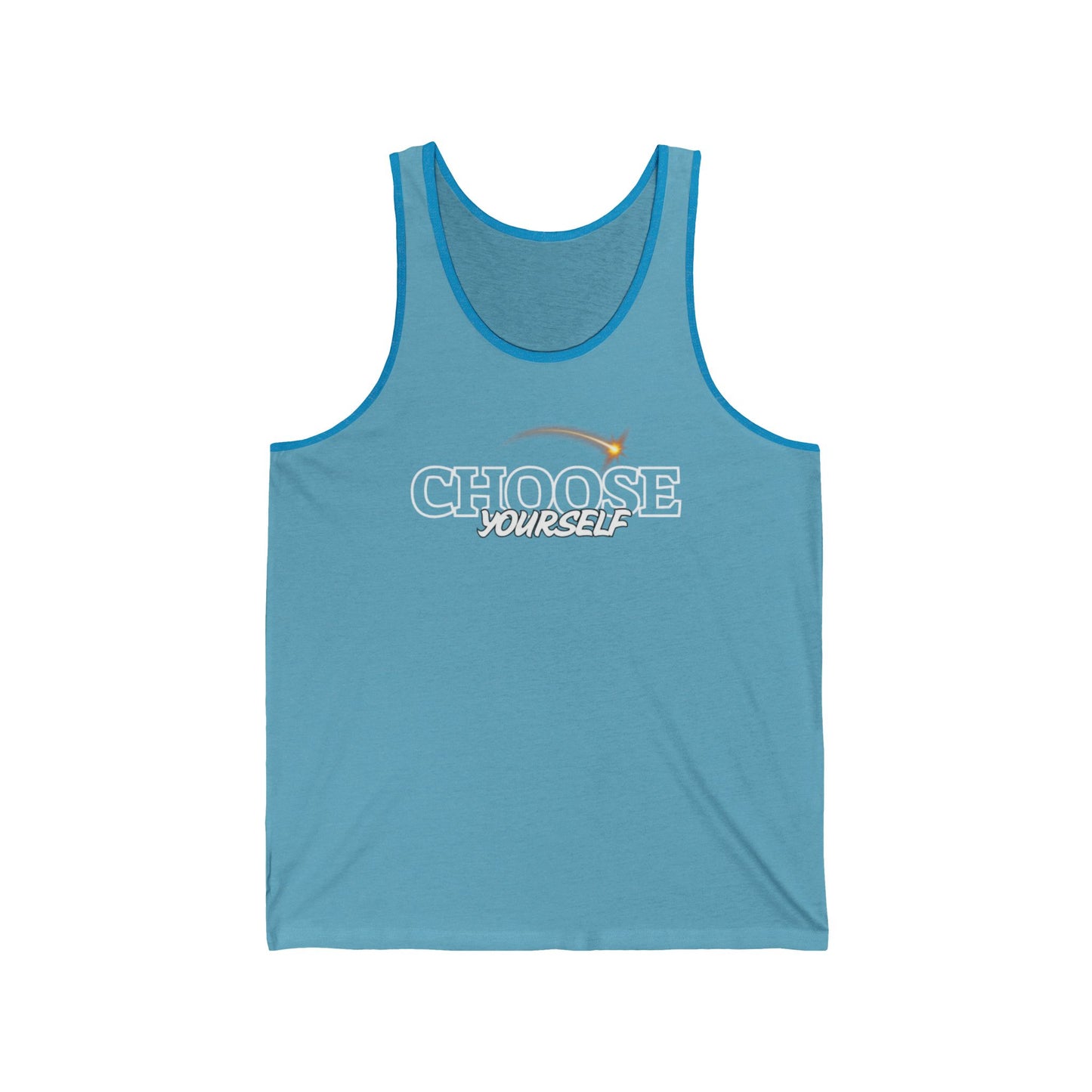 Motivational Unisex Jersey Tank - 'Be Yourself', Workout, Summer Wear, Gift for Friends, Fitness Apparel, Casual Tank Top