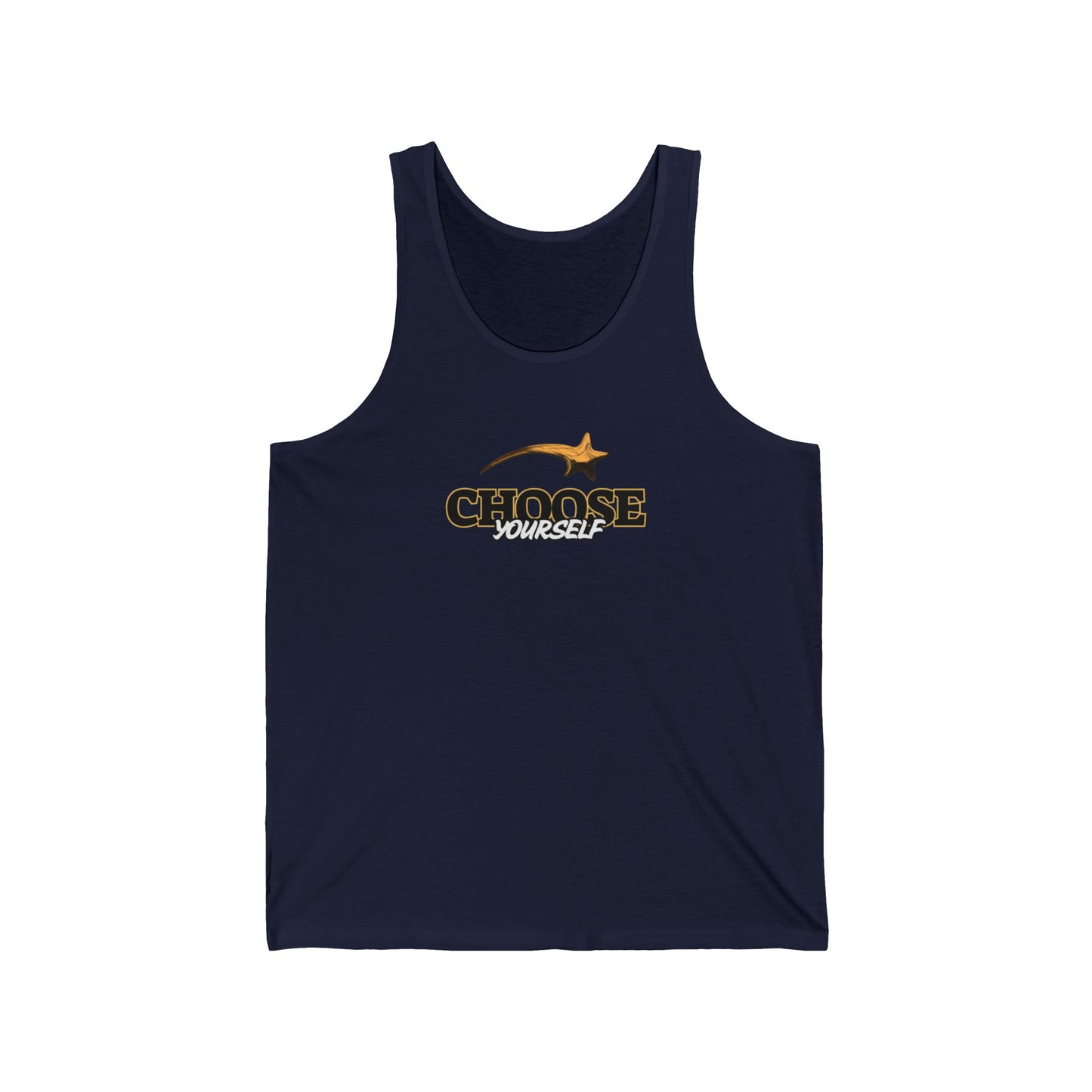 Motivational Unisex Jersey Tank - 'Be Yourself', Workout, Summer Wear, Gift for Friends, Fitness Apparel, Casual Tank Top