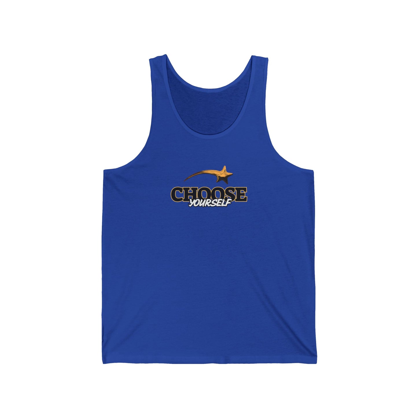Motivational Unisex Jersey Tank - 'Be Yourself', Workout, Summer Wear, Gift for Friends, Fitness Apparel, Casual Tank Top