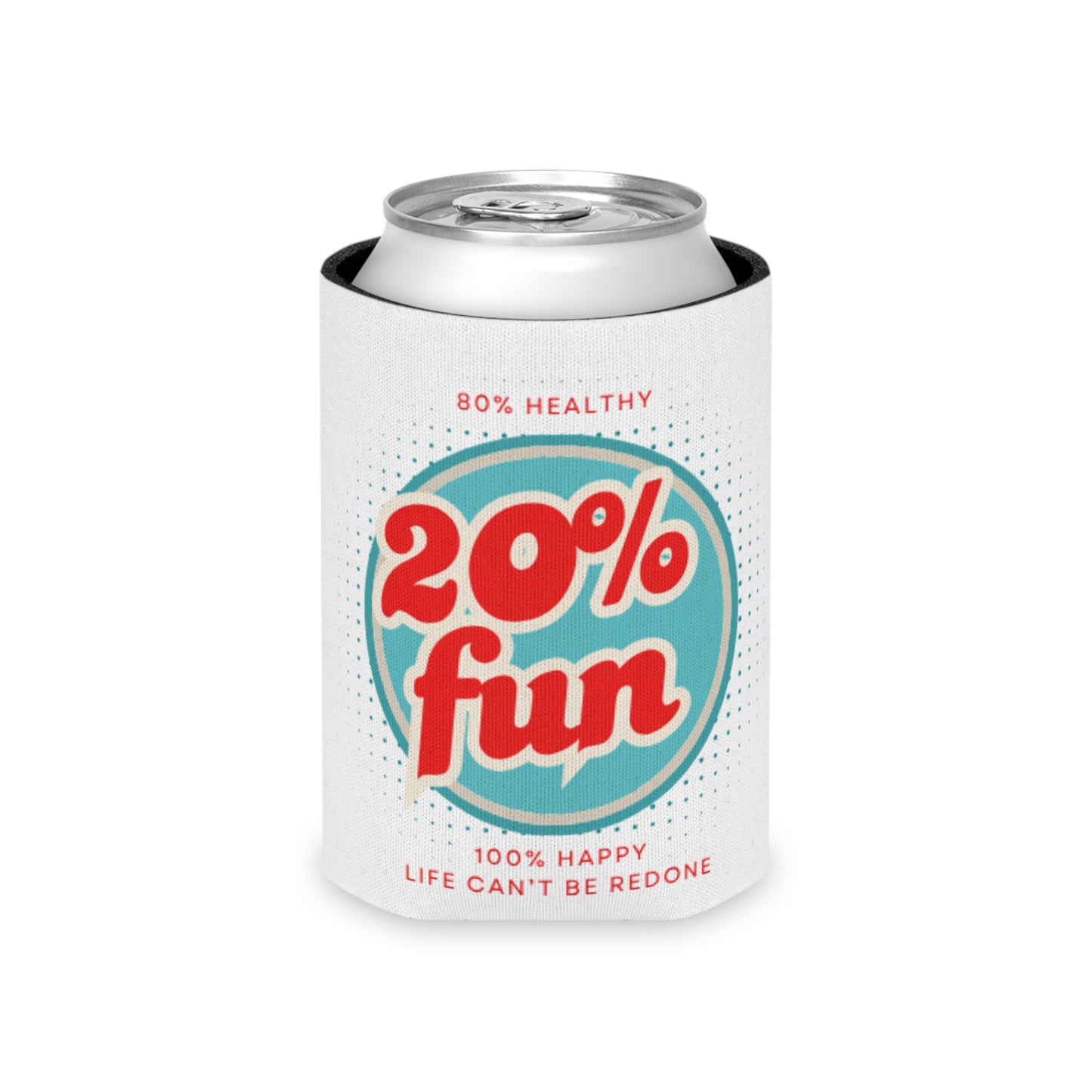 Fun Vibes Can Cooler - 20% Fun, 80% Healthy, Perfect for Parties, Beach Days, Outdoor Events, Gift for Friends