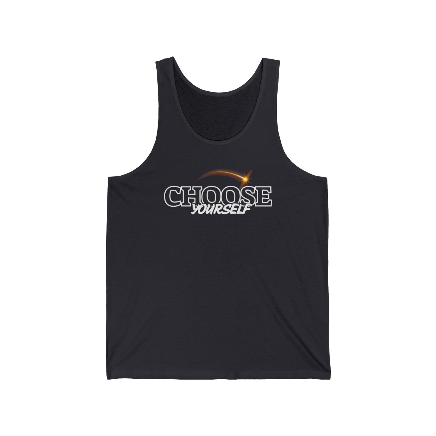 Motivational Unisex Jersey Tank - 'Be Yourself', Workout, Summer Wear, Gift for Friends, Fitness Apparel, Casual Tank Top