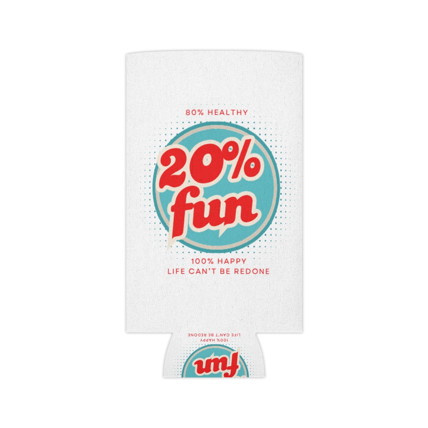 Fun Vibes Can Cooler - 20% Fun, 80% Healthy, Perfect for Parties, Beach Days, Outdoor Events, Gift for Friends