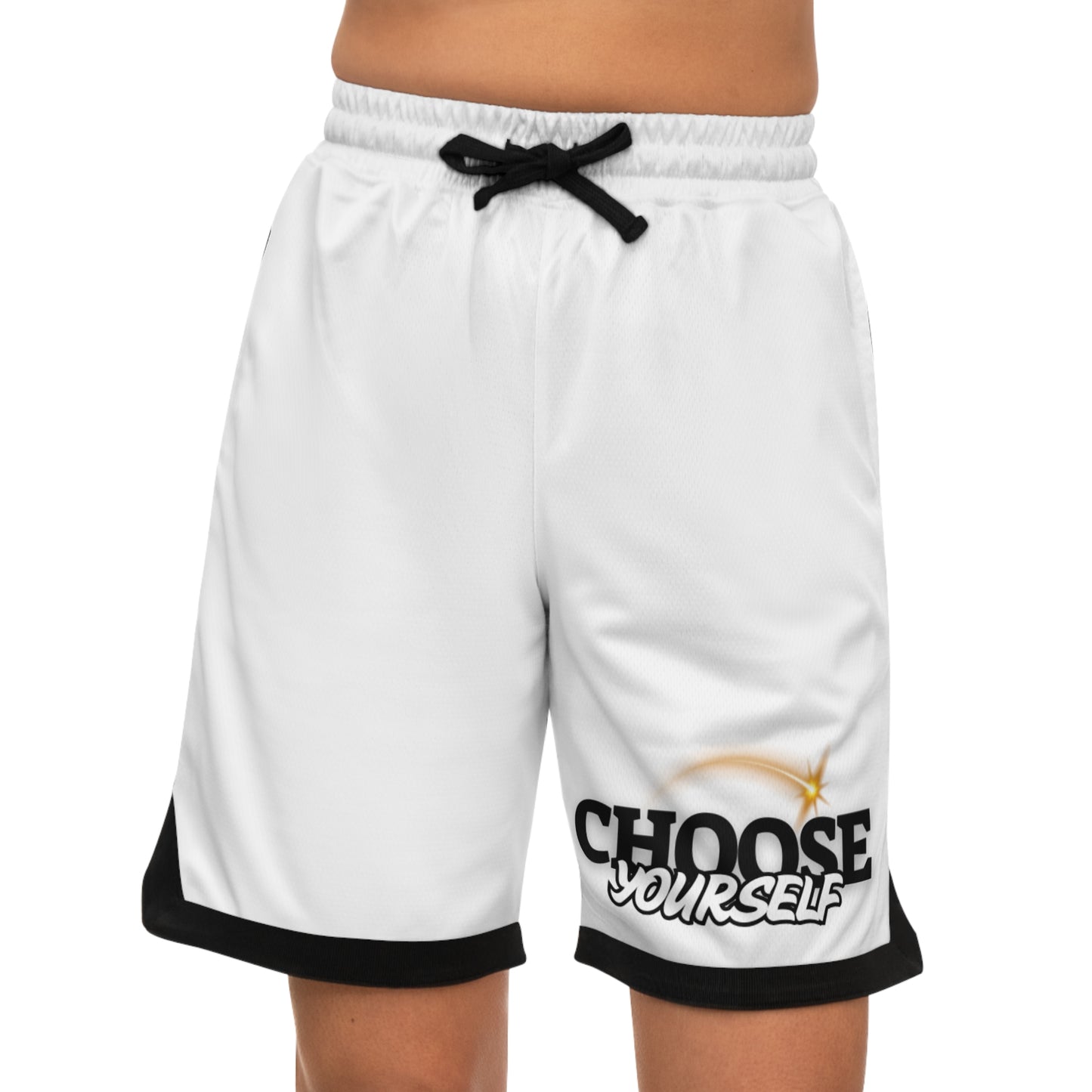 Basketball Shorts, Choose Yourself Ribbed Athletic Shorts, Sporty Activewear, Gym Outfit, Workout Apparel