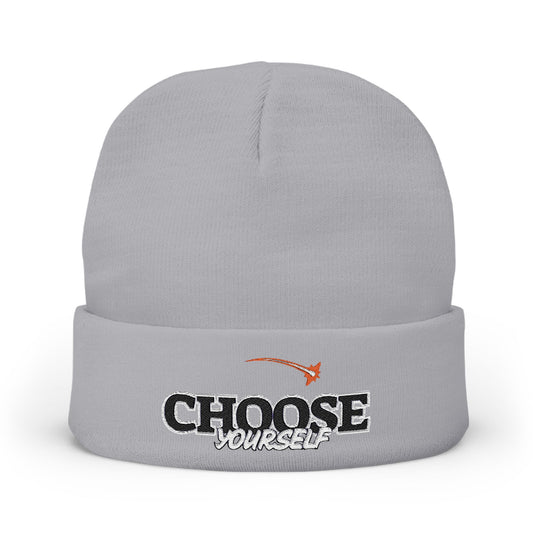 Choose Yourself Embroidered Knit Beanie, Warm Winter Hat, Personalized Gift, Motivational Headwear, Trendy Accessories, Unisex Beanie
