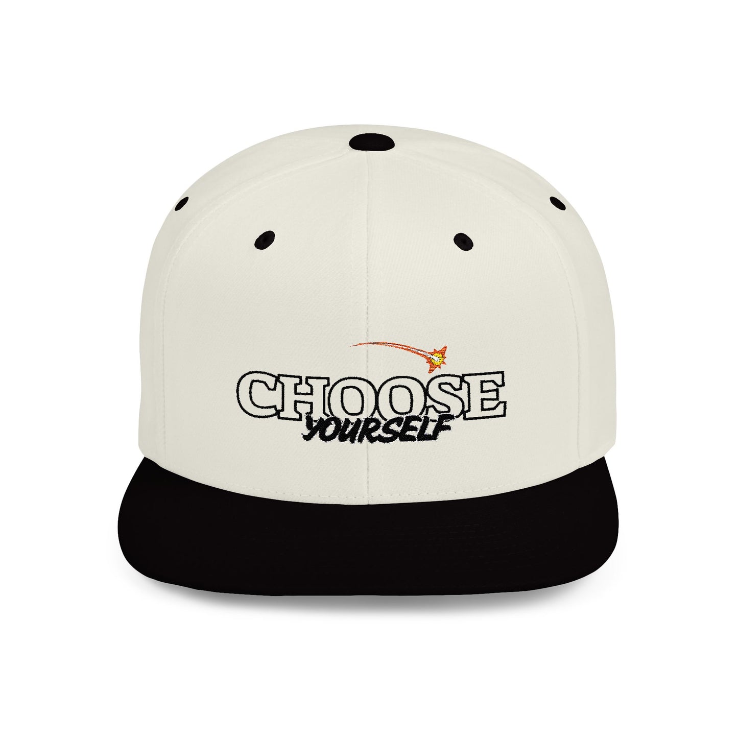 Choose Yourself Flat Bill Snapback Hat - Motivational Cap for Self-Discovery